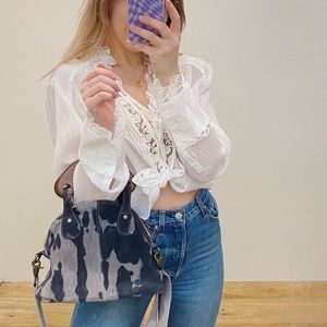 Free People lace blouse sz XS
